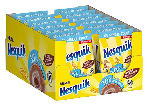 Nestlé NESQUIK, kakaohaltiges Getränkepulver, zuckerreduziertes Kakaogetränk, Kakaopulver mit Vitamin-Mix, Schoko-Fans Großpackung, 14er Pack (14 x 450g) Cover