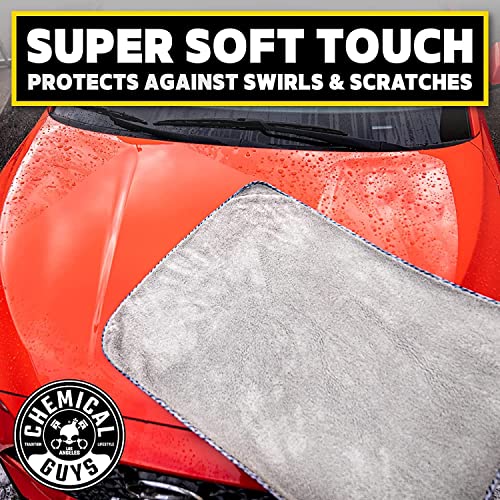 Chemical Guys MIC1995GGB Mammoth Bundle - 1 Blue Woolly Mammoth Microfiber Dryer Towels (36"x 25") 2 Grey Woolly Mammoth Microfiber Dryer Towel (36"x 25") Cars, Trucks, Pets, Messes - 3 Towel Kit - image 2