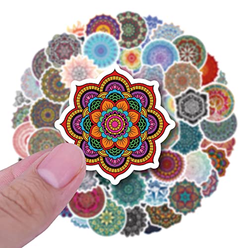60Pcs Mandala Art Stickers For Laptop And Computer, Pretty Mandala Flowers Waterproof Vinyl Stickers For Water Bottle Skateboard Guita Car Bumper Luggage,All Kinds Of Graffiti Decals For Kids Girls Teens Adults (Multicolor) #TOP1