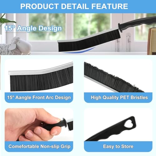 LSLCQW Hard Bristle Crevice Cleaning Brush, Small Cleaning Brushes, Grout Cleaner Brush, Toilet Brush, Scrub Brush for Shower Tile, Skinny Gap Cleaning Tools for Household Use, Bathroom, Kitchen (3) — view 5