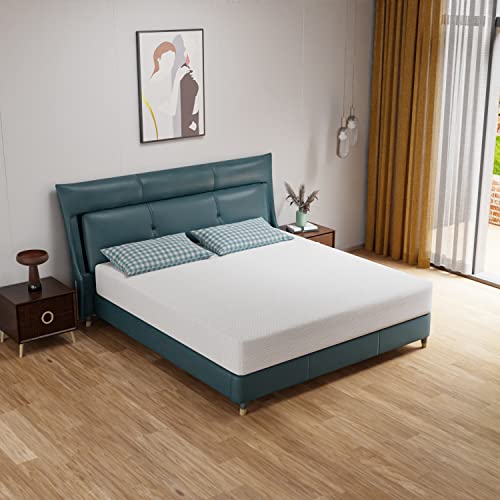 Image of PayLessHere 10 Inch Mattress Green Tea Memory Foam Mattress CertiPUR-US Certified,Removable Soft Cover,Fiberglass Free,King mattresses for Bed Frame, Bunk Bed, Trundle, Daybed,White