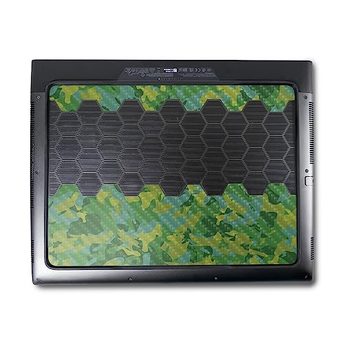 Image of MightySkins Carbon Fiber Skin Compatible with Alienware M18 R1 (2023) Full Wrap Kit - Verde Camouflage | Protective, Durable Textured Carbon Fiber Finish | Easy to Apply | Made in The USA