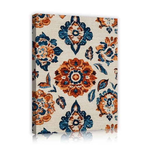Motifs floraux orange et bleu pour réveiller l'éclat de votre maison