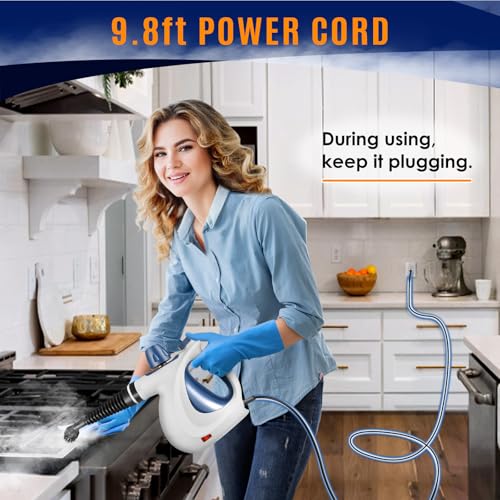 image for Phueut Pressurized Handheld Multi-Surface Natural Steam Cleaner with 1