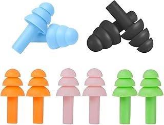 Ear Plugs for Sleep, 5 Pairs of Soft Silicone Sleep Ear Plugs Noise Cancelling Ear Plugs, Reusable Earplugs for Swimming Snoring Airplanes Travel Concerts Study Hearing Protection Ear Plugs