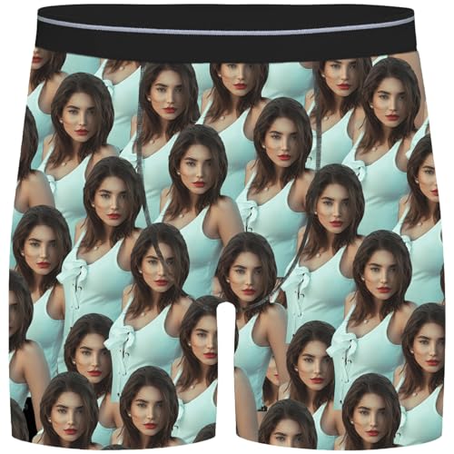 Picture Boxers for Men, Custom Long Boxers - Personalized Gifts for Men