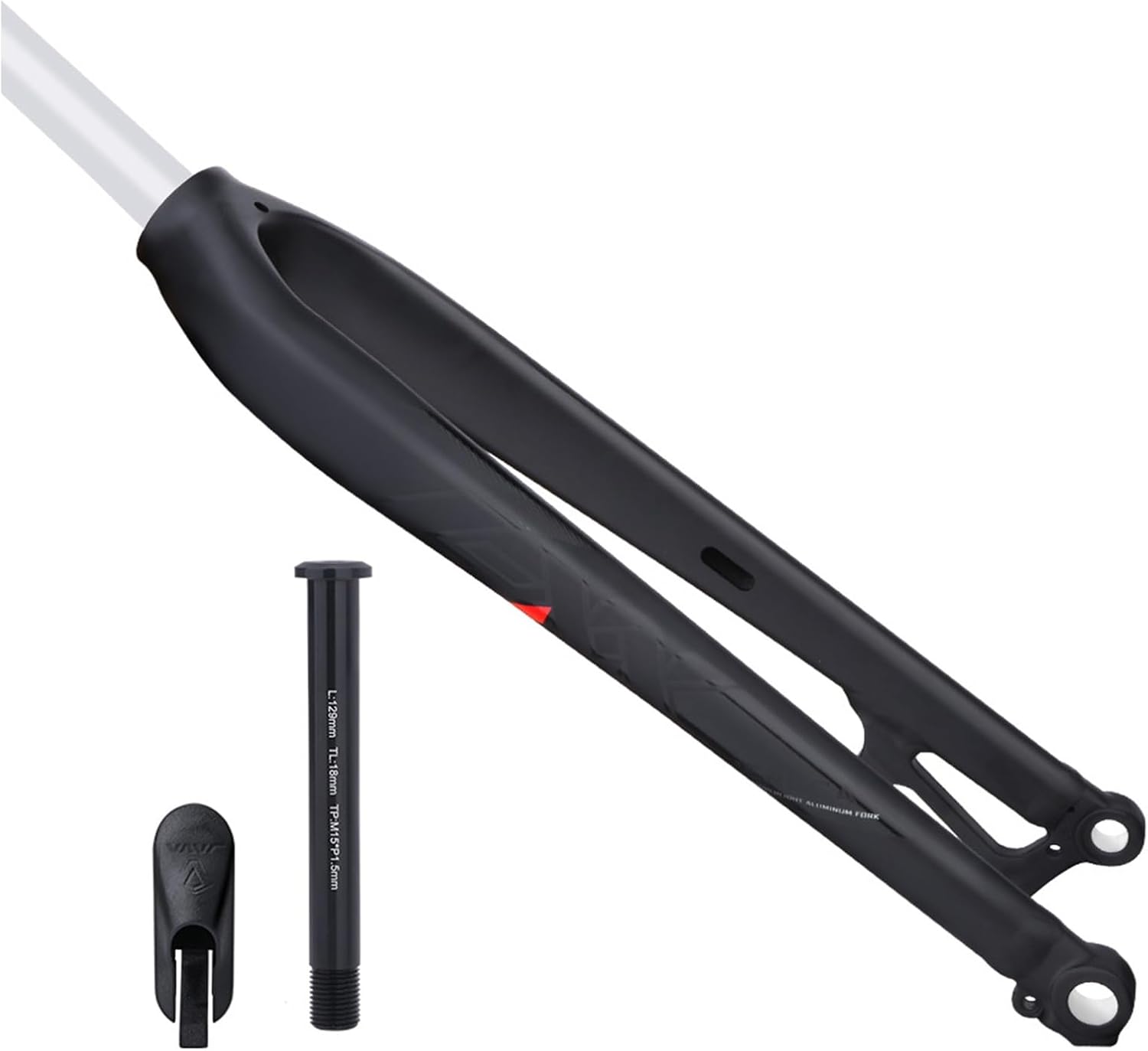 26/27.5/29 Inch Mountain Bike Rigid Forks 1-1/8" Threadless Straight Front Fork Disc Brake 15x100mm Thru Axle Hard Fork Internal Routing