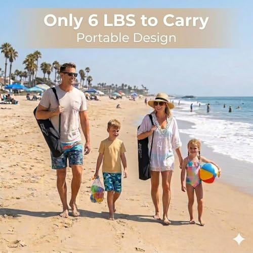 FAIR WIND 2-Pack Silla de Playa con Sombrilla 360° para Adultos miniatura 6
