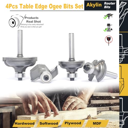 Fraise romaine double pour bord de table avec tige de 6,35 mm lot de 4 - 6
