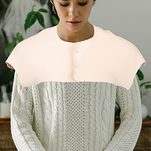 Bed Jacket Shoulder Neck Warmer Winter Elderly Shoulder Wrap Women Snuggle Shoulder Protector Cold Weather Keep Warm Shoulder Brace Snuggle Shawl for Women Apricot Blanket Shawl2