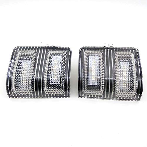 Xinctai 2PCS LED Side Mirror Marker Light Turn Signal Lamp for 2008 to 2016 Ford F250 F350 F450 F550 Super Duty Pickup Truck, Smoke Lens/Clear Lens (Clear Lens-White Light) - Thumbnail 3