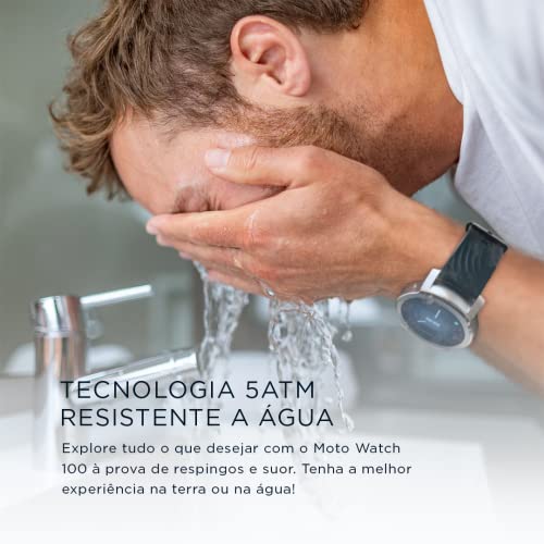 Smartwatch Motorola Moto Watch 100 Glacier Silver, Cor: Prata