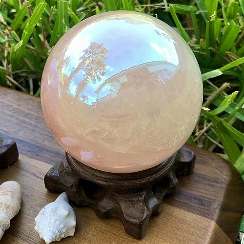 Quartz rose boule cristal ornement pierre magique cadeau 300g