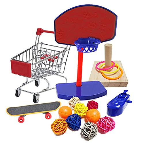 JasCherry Juego de 4 Piezas Juguetes de Adiestramiento de Aves - Set de Conjunto de Entrenamiento de Actividad e Inteligencia para Loros, Agapornis, Periquitos, Pajaros #6