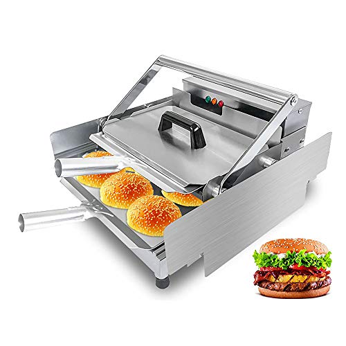 Máquina Eléctrica Comercial Para Hamburguesas, Tostadora De Hamburguesas Para Hornear De Doble Capa, Máquina Para Hacer Hamburguesas, Máquina Para Hacer Pan Con Calentamiento Automático, Con Temporiz