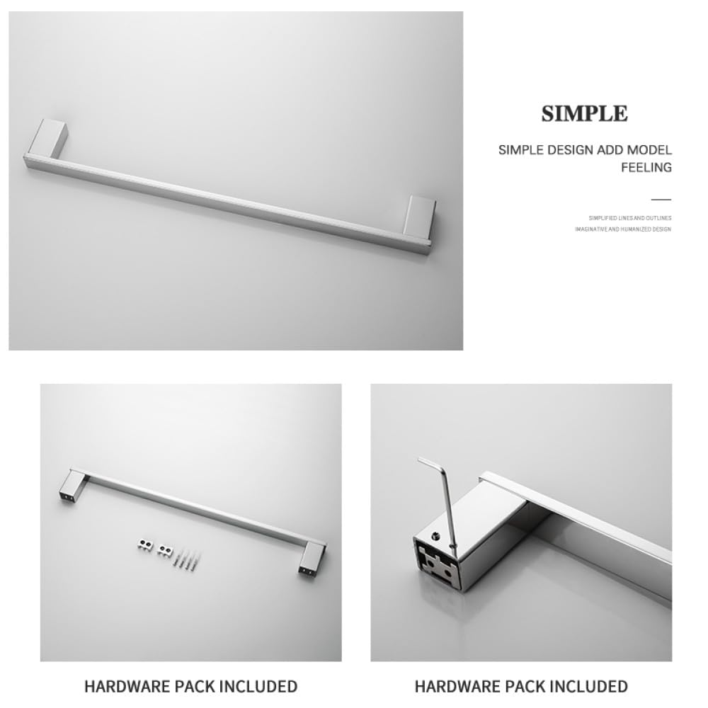 Set di accessori da bagno in acciaio inox, mensola da parete, porta asciugamani, porta scopino, porta rotolo di carta e portasapone, accessori da bagno per spazi moderni