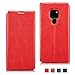 Produktbild EATCYE Hülle für Huawei Mate 20,Handyhülle für Huawei Mate 20, Ultra Dünn Brieftasche PU Leder Flip Case Magnetverschluss Handytasche Klapphülle (Rot)
