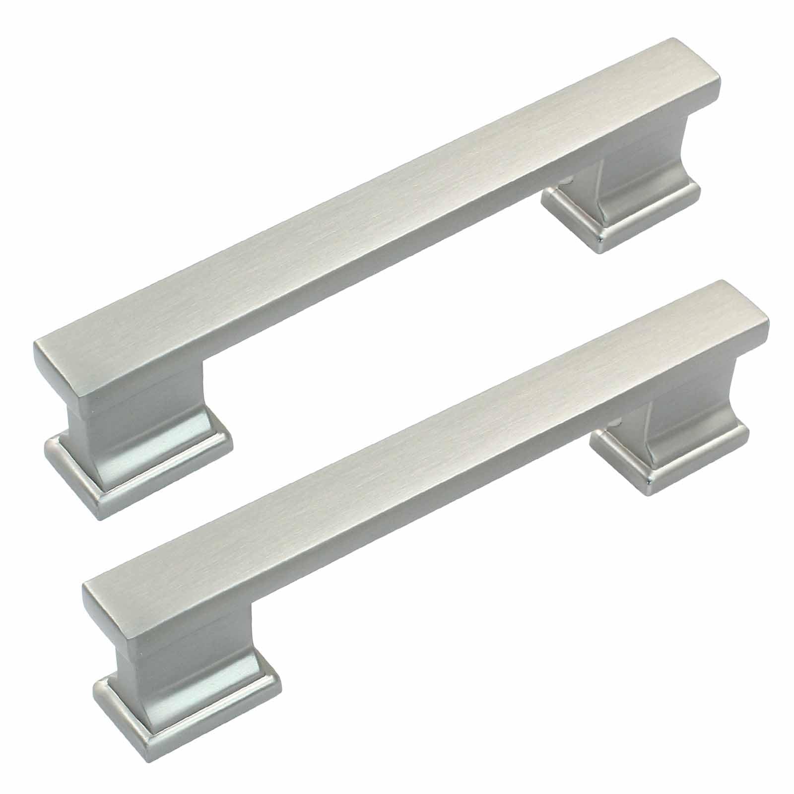 Waziaqoc 10 Pack Brushed Nickel 3-3/4 Inch(96mm) Hole Centers Kitchen Cabinet Pulls, 4-3/4 Inch Length Kitchen Handles Hardware for Cabinets Cupboard Handles Drawer Pulls