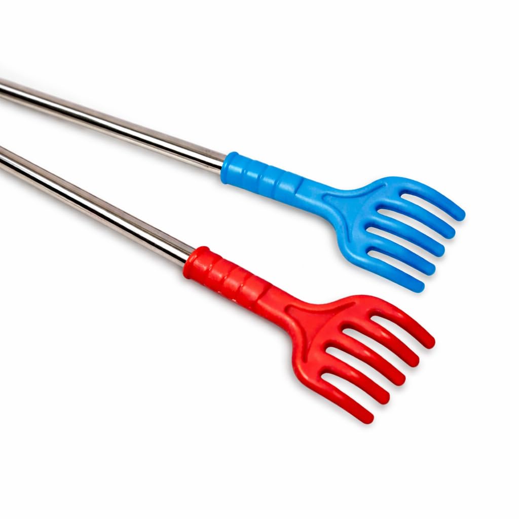 ScentRose 2Pcs Handy Scratcher Massager khujali hand Plastic Back Scratcher With Back Massager, Itching Relief Stick (Assorted color/design) Pack of 2-image-31
