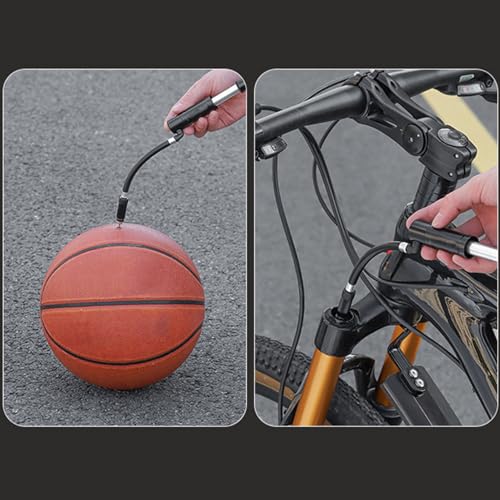 Bomba manual de aleación de aluminio resistente de alta presión 130 psi para ciclistas 5