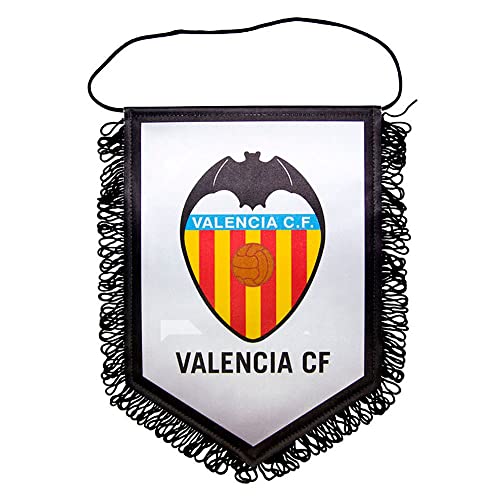 Valencia CF Banvcf Banderín, Blanco/Naranja, 15 x 11 cm