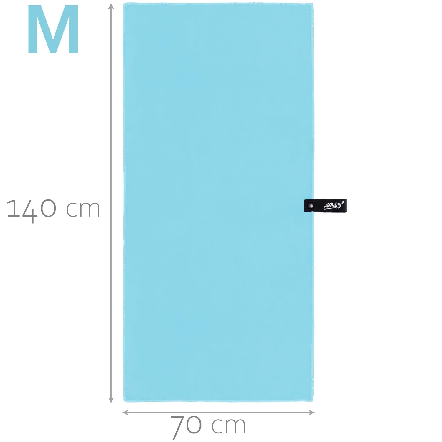 Actidry Serviette Microfibre XL - Serviette Sport Légère Séchage Rapide 70x140cm - Bleu Turquoise