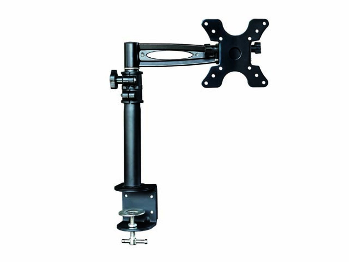 Monoprice 2 Way Adjustable Tilting Desk Mount Bracket for LCD LED (Max 33Lbs, 13~30inch) - Black