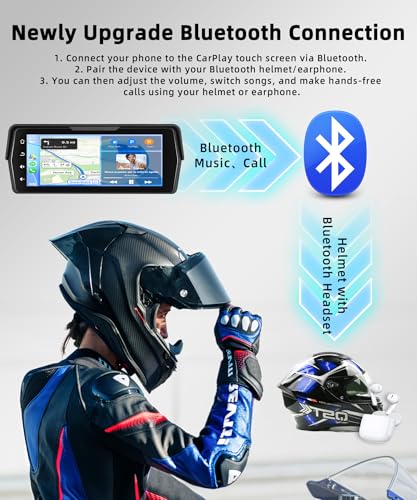 Écran CarPlay pour Moto VECHTEL 6,86" Android Auto et Double Caméra - 5