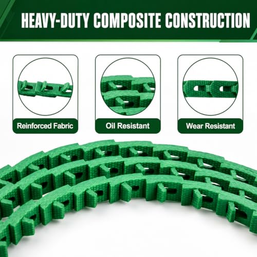 Image of 5FT Power Twist V Belt 3 /8-inch x 5 Feet Z Type, Industrial Rubber Adjustable Link Drive V-Belts for Lathes, Drill Press, Table Saws, Tractor Starter,3L Profile Green