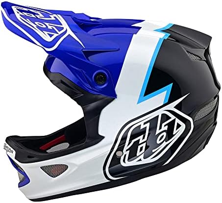 Troy Lee Designs Downhill D3 Fiberlite Volt Full Face Mountain Bike Helmet for Max Ventilation Lightweight MIPS EPP EPS Racing Downhill BMX MTB DH - Adult Mens Womens Unisex (Blue, MD)