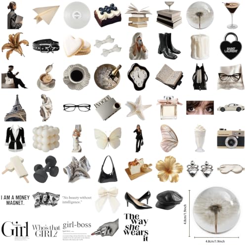 Image of 50 Pieces Clean Girl Office Lady Stickers for Scrapbooking (Female)