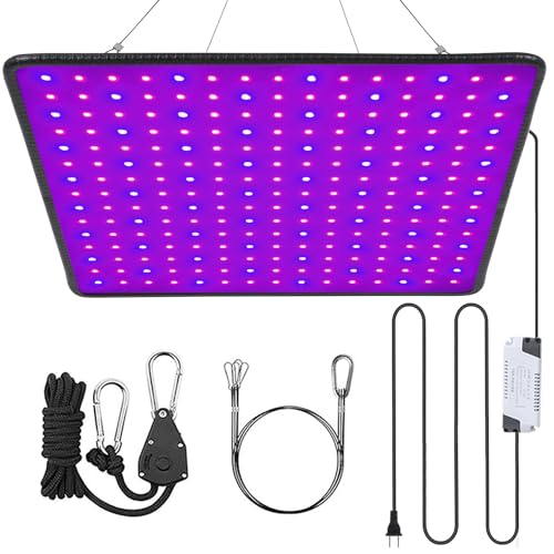 GREENSINDOOR 植物育成ライト led 育成用ライト 400W相当 植物 ledランプ パネルライト 水耕栽培 水草育成 室内用ライト 日照不足解消 フルスペクトラム 家庭菜園 野菜工場 多肉植物育成 観葉植物 説明書付き