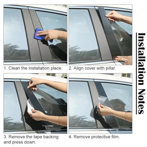 Adhesivos de pilares de coche BYD Dolphin para proteger y abrillantar ventanas 3