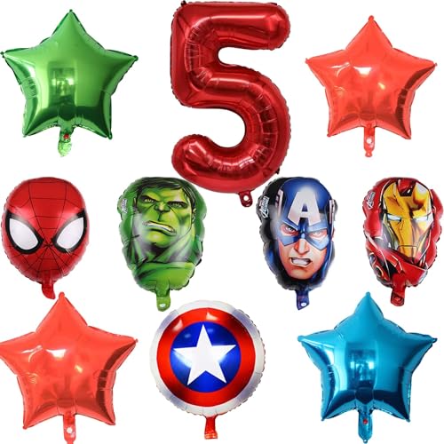Kayef 10Pc 5Years Hero Balloon Party Decoration Theme Party Supplies thumb #1