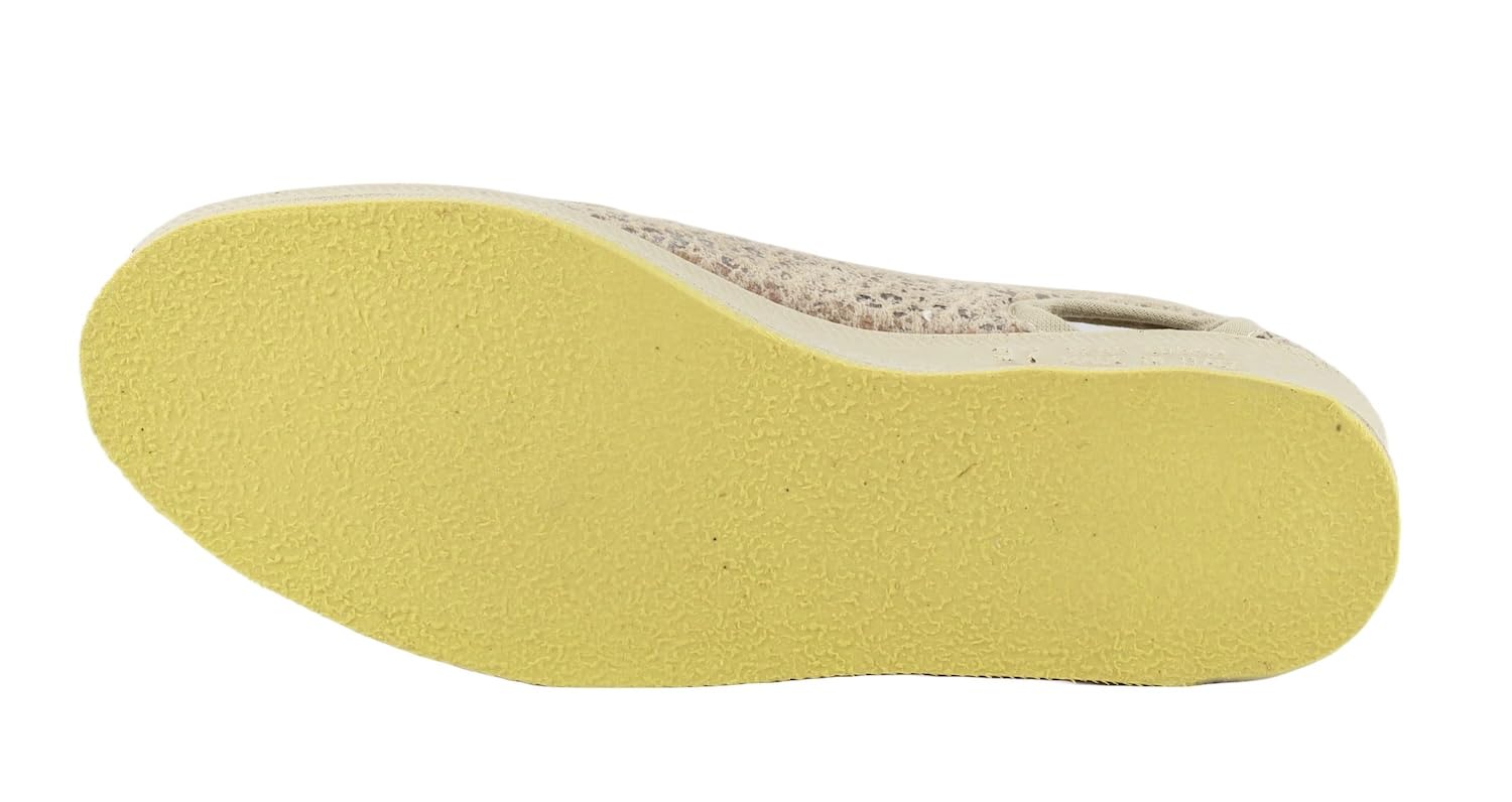 EMANUELA 667 Beige Cecile Scarpa Sandalo Donna Doppio Strappo Lavabili in Lavatrice A 30 Gradi