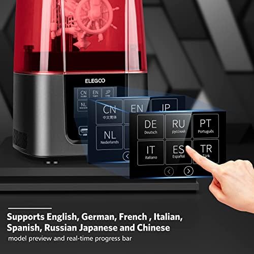 ELEGOO Resin 3D Printer, Mars 3 MSLA 3D Printer with 6.66 inches Ultra 4K Monochrome LCD and Ultra-high Printing Accuracy, Print Size 143*89*175mm³