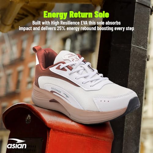 Image of ASIAN Civic-04 Men's Running Shoes | Sports Shoes with Breathable Mesh Upper, Memory Foam Cushioning | Arch Support & Durable Sole for Grip & Comfort