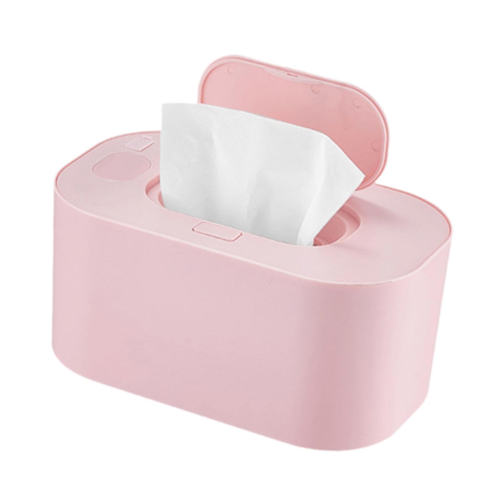 perfk Tragbarer USB-Feuchttuchwärmer, Beheizte Feuchttuchbox Baby-Feuchttuchwärmer, Heimgebrauchs-Feuchttuchwärmer Servietten-Heizbox, ROSA