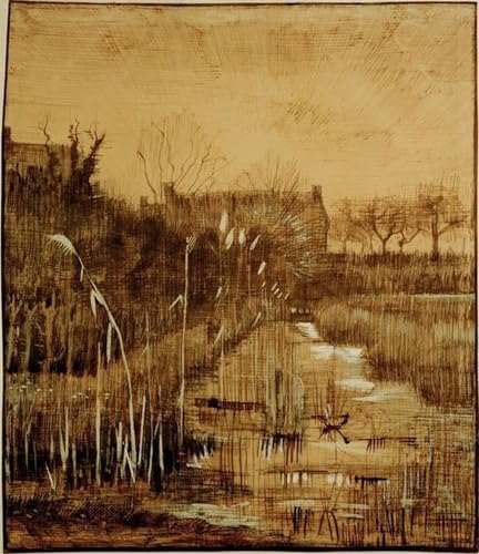 Toile Van Gogh Graben 60x90cm pour transformer l'ambiance de votre salon avec style