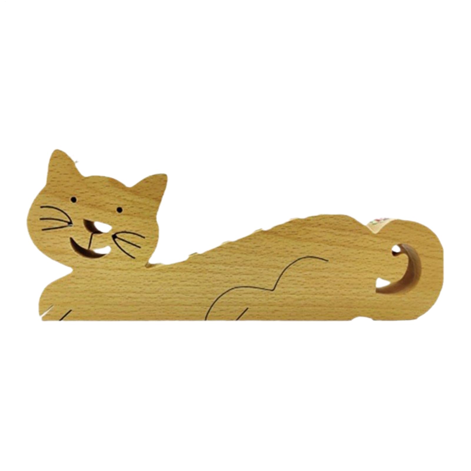 Porte-stylos en bois chat pour décorer et organiser une salle de classe