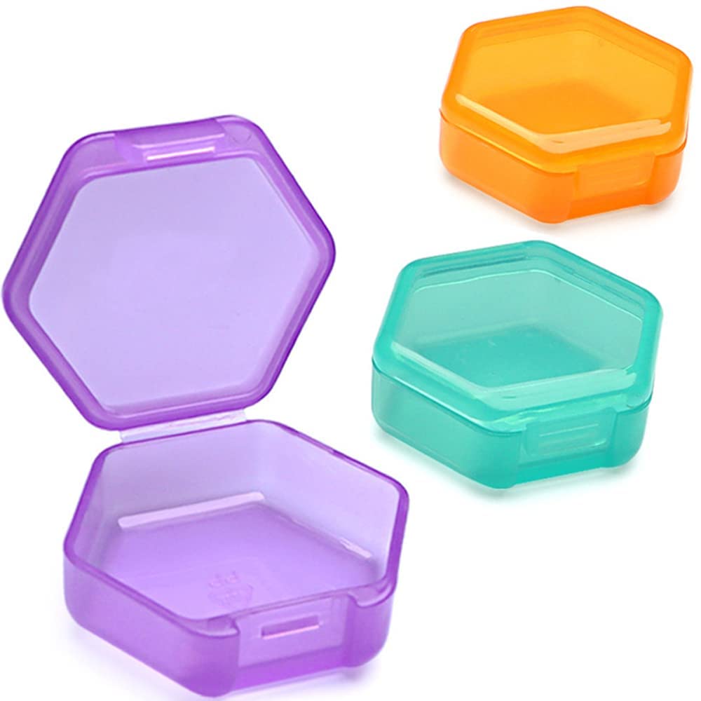 3 PCS Small Moistureproof Pill Box, Sealed Tablet Box for Medicine, Portable Compartment Storage Case for Household Daily Vitamins & Outdoor Travel (Cyan-Orange-Purple)-image-40