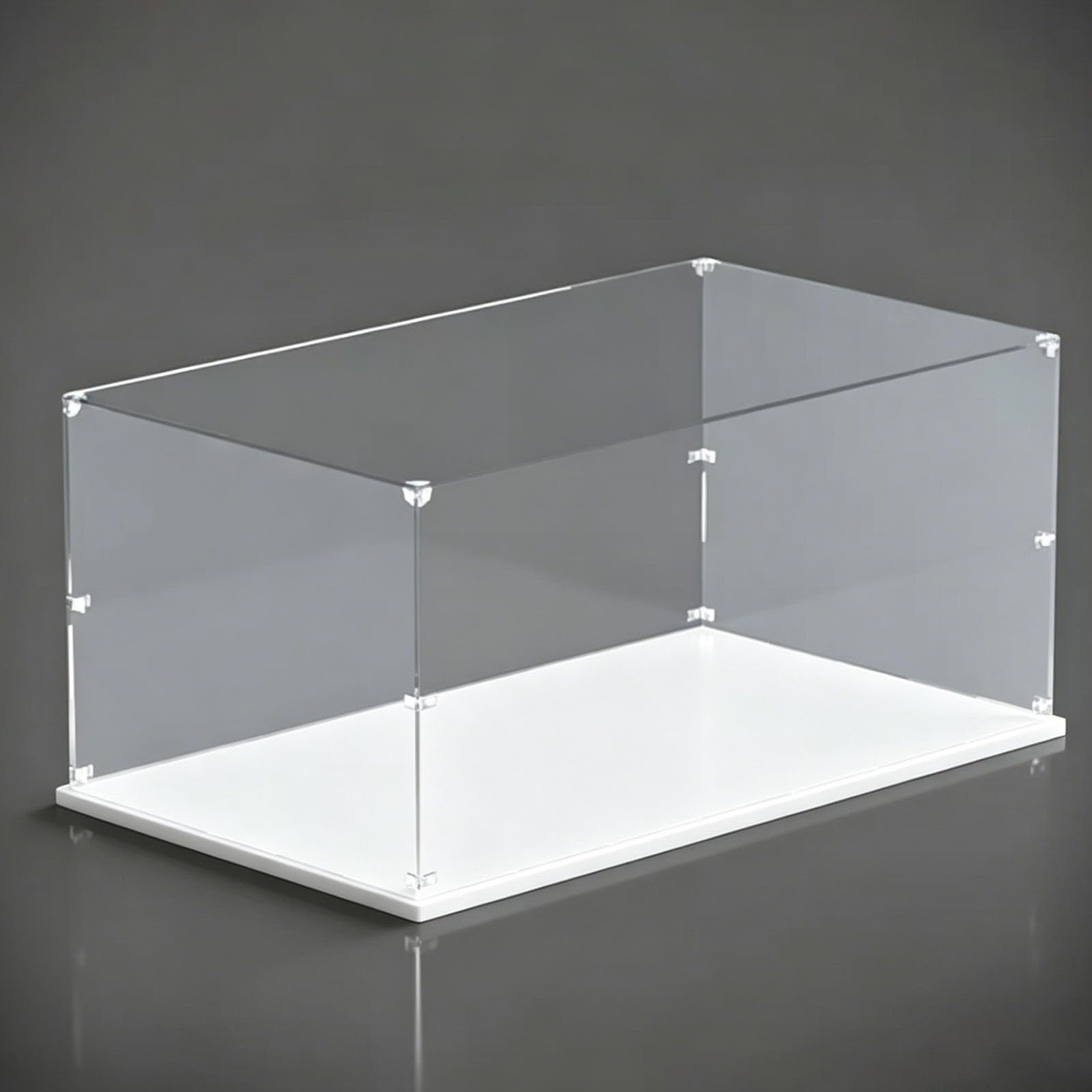 Dustproof Acrylic Storage Boxes for Collectibles/ Trophies/ Minifigures/ Memorabilia, Large Plexiglass Display Case Stackable, Home & Commercial Use(22x14x14inch/56x36x36cm)