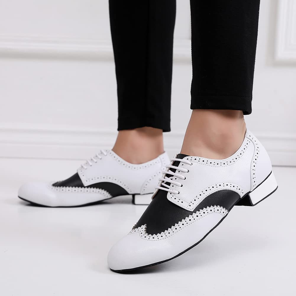 SWDZM Scarpe da Ballo Salsa Uomo Suola Scamosciato per Salsa Tango Jazz di Pratica di Danza Scarpe