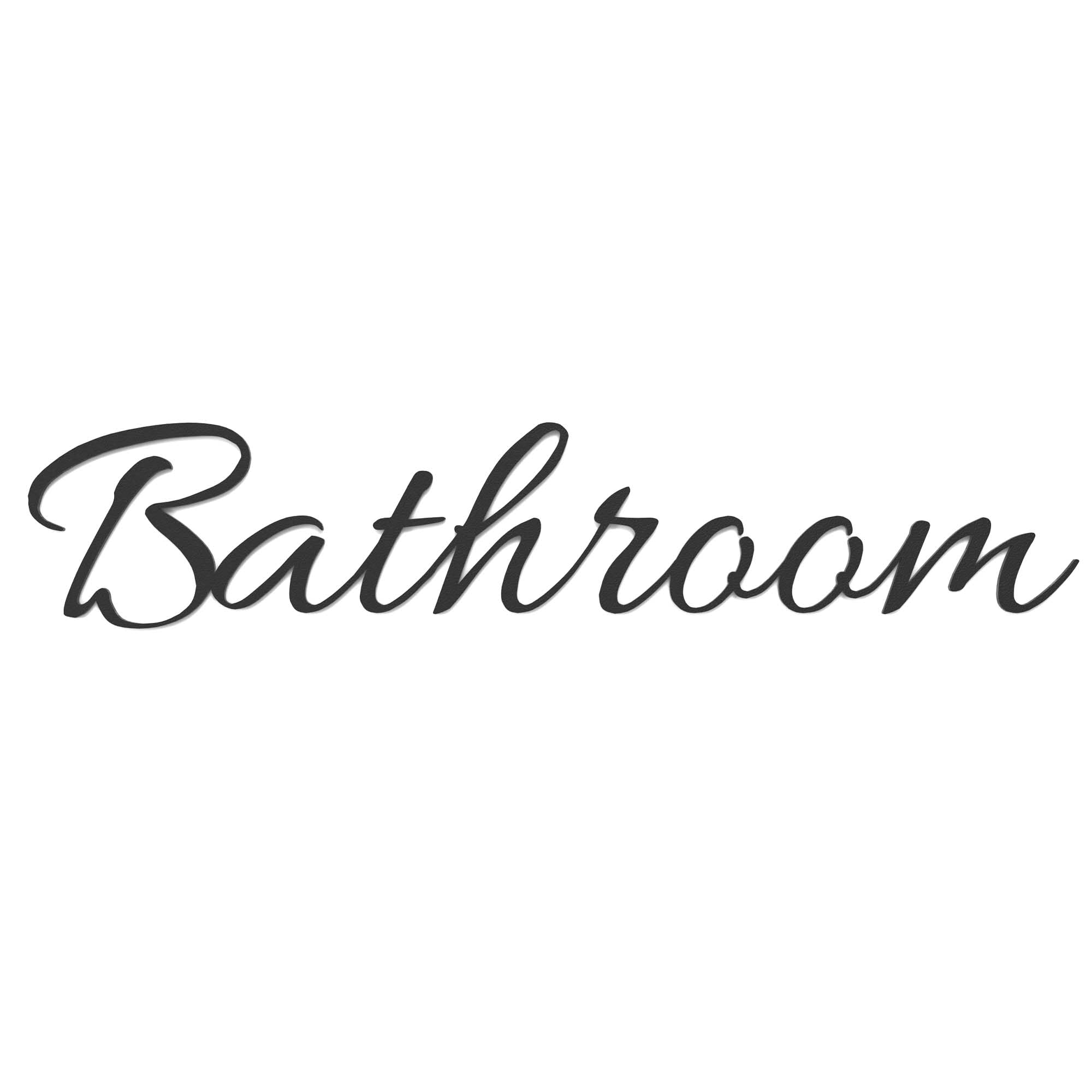 Bathroom - Cartel autoadhesivo para puerta de baño, color negro