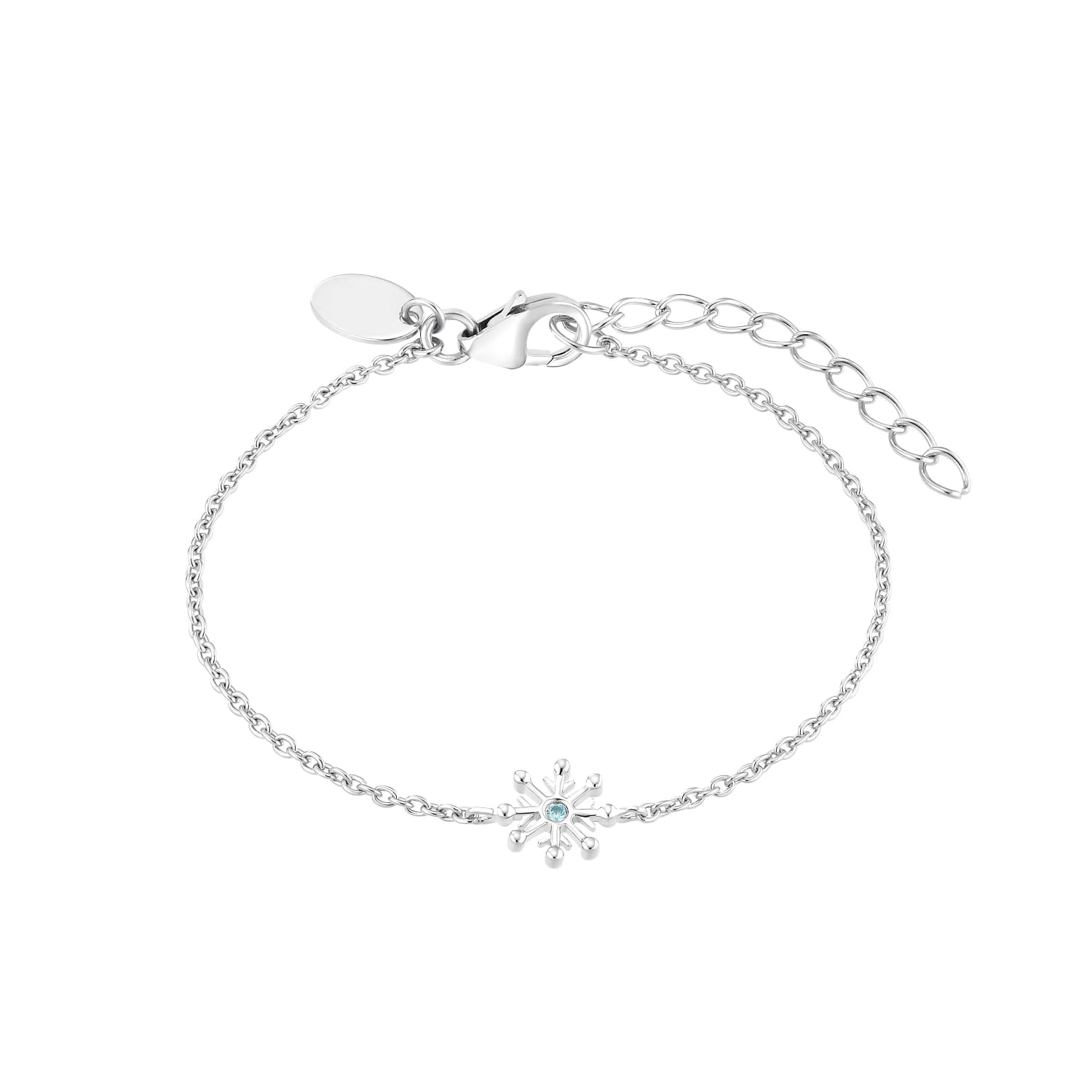 PRINZESSIN LILLIFEE - Bracciale da Ragazza in Argento 925 - con Zircone - Ciondolo a Fiocco di Neve - PLI-B0003