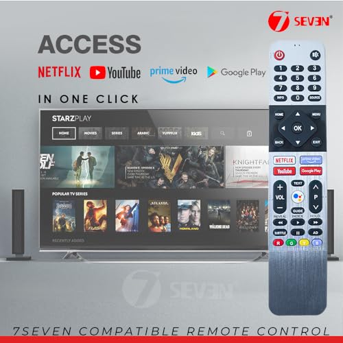 Image of 7SEVEN Compatible for Kodak Smart Tv Remote Suitable only on CA Series Original Television 32 43 50 55 65 75 Inch Ready HD FHD UHD Tv's - Non Voice Command Remote Control