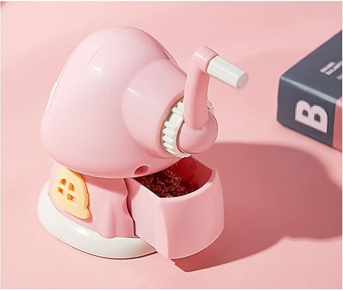 Miniatura 5 de JITEM Sacapuntas creativo de hongos Sacapuntas con manivela de dibujos animados con bandeja de virutas de gran capacidad para lápices de colores,