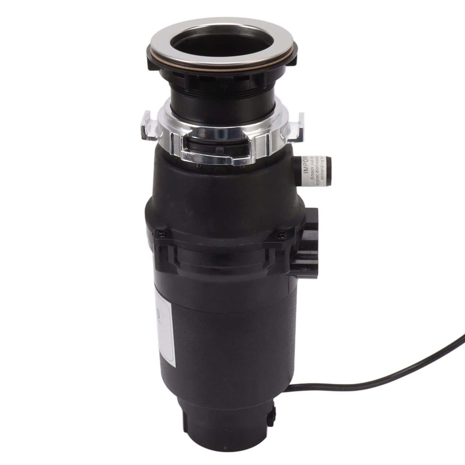 Triturador de Residuos 1050ml Capacidad 1/2 370W, Acero Inoxidable y de Reinicio por Sobrecarga para Fregadero de Cocina, Instalación Sencilla