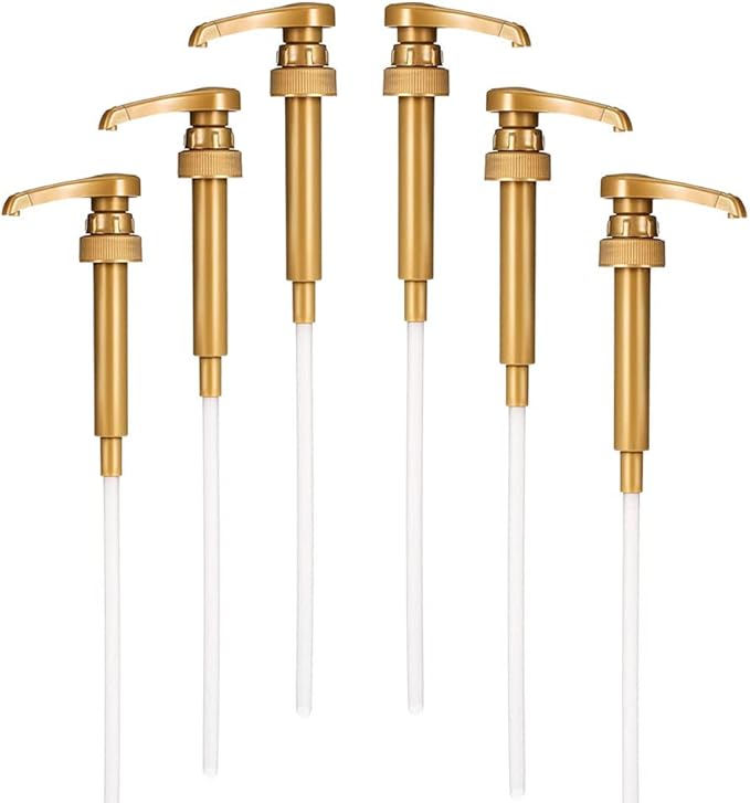 Coffee Syrup Pump Dispenser, 6 Pack Syrup Pump for 750ml/25