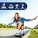 Caroma Electric Skateboards with Wireless Remote Control, Max 12.4 MPH and 8 Miles Range, Electric Skateboards for Adults and Beginners, Christmas Ideal Gifts for Kids (Blue)